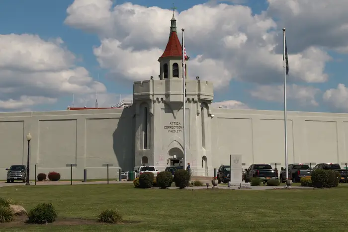 The outside of Attica Correctional Facility in Upstate New York.